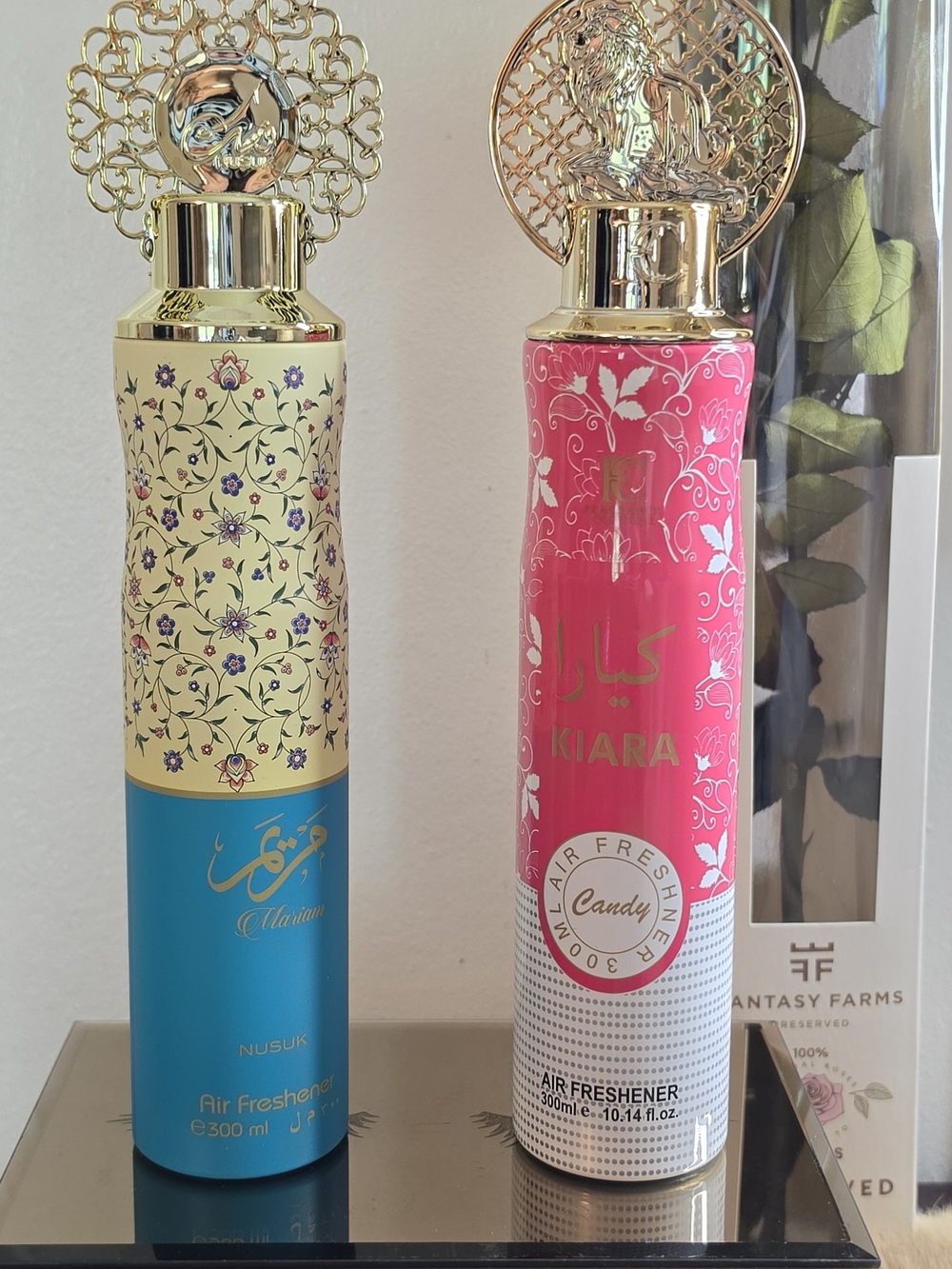 Nusuk Mariam & Kiara Candy Aerosol Air Freshener Cans 2x300ml Pink/set Of 2